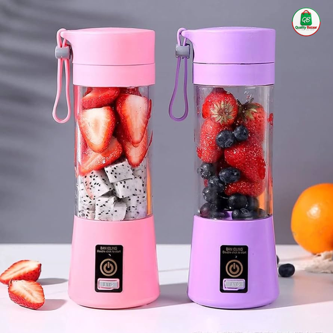 Portable Juicer Electric 4 Blades Usb Rechargeable Smoothie Blender - Image 3