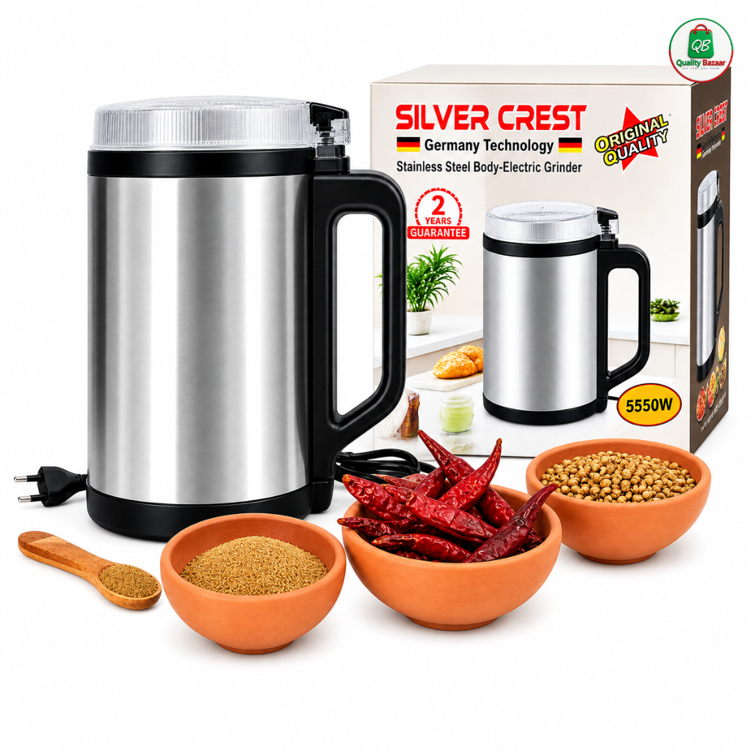 Silver Crest Stainless Steel Electric Grinder